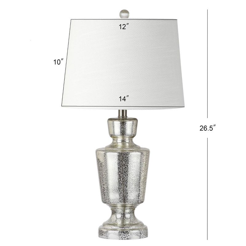 26.5&#34; Glass Olivia Table Lamp (Includes LED Light Bulb) Silver - JONATHAN Y, 5 of 7