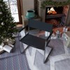 CRO Decor Modern Faux Leather Stainless Steel Office Chair Dining Chair - 3 of 4