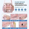 Luupatchy Clear Tote Bag - 12x12x6, Durable PVC with Organized Pockets, Versatile for Events, Beach & Shopping, Pink - 3 of 4