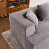 130" Deep Seat Memory Foam Sectional Sofa with 5 Pillows - 4 of 4