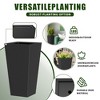 Wooakway Outdoor/Indoor/Decor Metal Planter Boxes Raised Garden Beds Planter Pots Cachepots Nursery Pots - 4 of 4