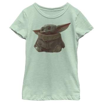 Girl's Star Wars The Mandalorian The Child Portrait T-Shirt