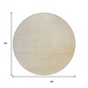 HomeRoots 8' Gold And Silver Round Abstract Washable Indoor Outdoor Area Rug - 3 of 4