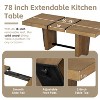 6 Piece Extendable Dining Table Set for 6, Farmhouse Dining Set Kitchen Table Set with 4 Upholstered Chairs & Bench - ModernLuxe - 4 of 4