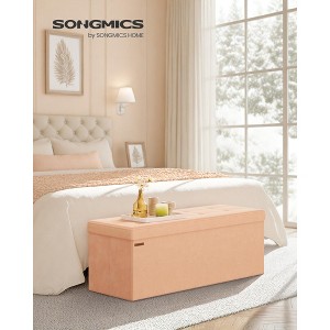 SONGMICS Storage Ottoman Bench Folding Storage Footrest 2 Extra Storage Boxes Hold up to 660 lb - 1 of 4