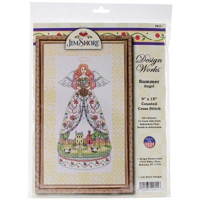 Design Works Counted Cross Stitch Kit 9"X15"-Summer Angel By Jim Shore (14 Count)