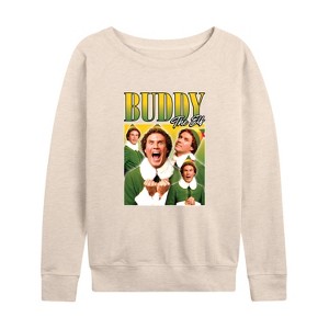 Women's - ELF - Christmas Buddy the Elf Lightweight French Terry Slouchy - 1 of 4