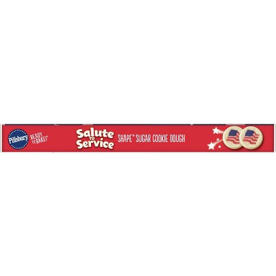 Pillsbury Ready-to-Bake Salute to Service Flag Shape Sugar Cookie Dough - 9.1oz/20ct