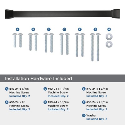 Black Bronze 12-Inch Traditional Appliance Pull with Mounting Hardware