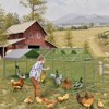 Chicken Coop Walk in Run - Galvanized Large Poultry Cage with Water-Resistant Cover, Outdoor Hen House for Backyard Farm - 2 of 4