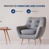 SereneLife Clear Rubber Furniture Leg Covers - Anti-Slip Floor Protectors, 24ct - 2 of 4