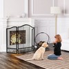 Tangkula 3-Panel Fireplace Screen Decoration Cover Child Baby Pets Safty Fire Folded Doors - 2 of 4