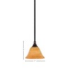 Toltec Lighting Any 1 - Light Pendant in  Black Copper with 7" Firré Saturn Shade - 2 of 2