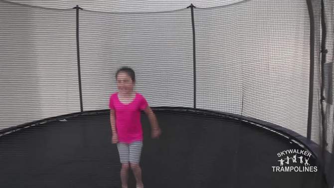Skywalker Trampolines 12' Round Jump-N-Toss Trampoline with Enclosure - Purple, 2 of 11, play video
