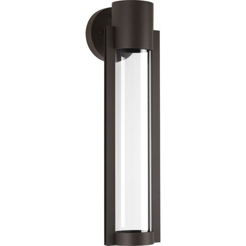 Progress Lighting Z-1030 1-Light Outdoor LED Wall Sconce, Antique Bronze, Clear Glass Shade - image 1 of 4