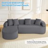 Mjkone 99''Chenille L-Shape Sectional Sofa with Curved Chaise，Modern Cloud 3-Seater Sofa - 2 of 4