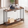 Narrow Entryway Table, Console Table with Storage Shelves, Thin Behind Couch Table, Skinny Sofa Table, Gray Entry Tabley - 2 of 4