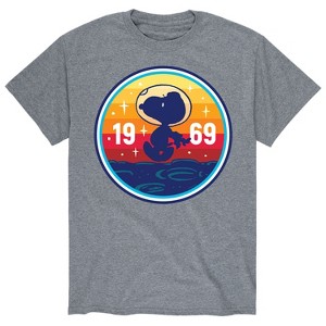 Men's - Peanuts - 1969 Round Space Badge Short Sleeve Graphic T-Shirt - 1 of 4