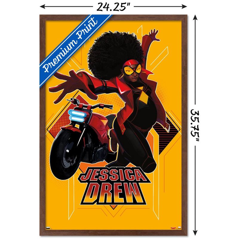 Trends International Marvel Spider-Man: Across the Spider-Verse - Jessica Drew Framed Wall Poster Prints, 3 of 7