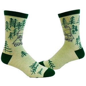 Crazy Dog T-Shirts Men's Outdoorsy Socks Funny Camping Forest Woods Nature Novelty Footwear - 1 of 4
