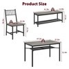 homfan Dining Table Set, Kitchen Table and Chairs for 4 with Storage Racks, with Bench and 2 Chairs, 4 Piece Furniture for Kitchen - 4 of 4
