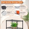 GlasFlength Decorative Storage Cabinets 5 Tier Storage Shelving, Adjustable Height for Kitchen, Closet, Pantry, Garage, Black 35.4"*13.8"*69.3" - 3 of 4