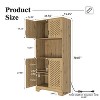 Brown Kitchen and Dining Cabinet with Drawers and Shelves, Farmhouse Large Wood Storage Cabinet - The Pop Home - 4 of 4