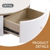 Modern Round Coffee Table with 2 large Drawers Storage Accent Table(31.5'') - Leovsnove - 4 of 4