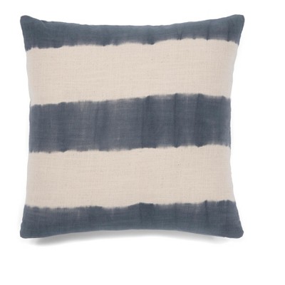 Aria Grey Stripe Tie Dye Decorative Pillow - Shiraleah