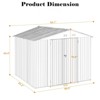 VisioGear Outdoor Storage Shed, Tool Shed with Lockable Door and Shutter Vents, Storage Garden Shed for Backyard (No Floor), Grey, 93.1*63.2*76.6 - 4 of 4