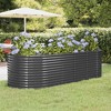 vidaXL Garden Raised Bed Anthracite Powder-coated steel - 2 of 4