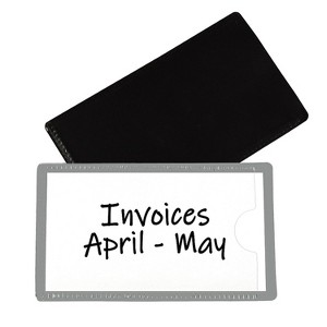 C-Line® Slap 'N Go Magnetic Holders, Side Load, 4-1/4 x 2-1/2, Gray, Pack of 10 - 1 of 3