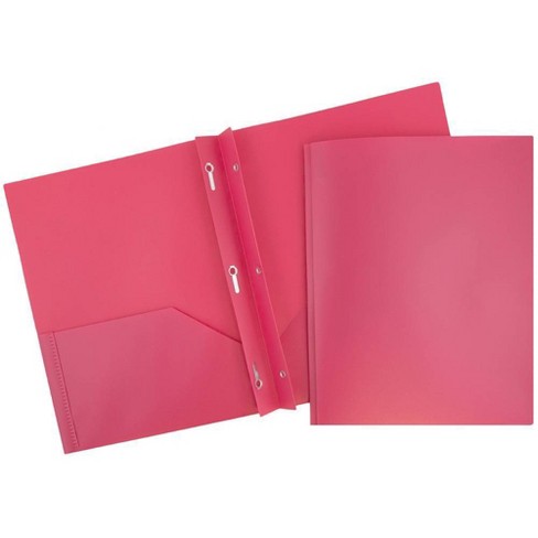 Jam 6pk Pop 2 Pocket School Presentation Plastic Folders With Prong  Fasteners Primary Colors : Target