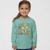The Juniper Shop Flowers and Butterflies Toddler Long Sleeve Tee - 2T - Seafoam - 3 of 4