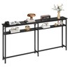 Narrow Console Table, 180 cm Sofa Table with Storage Space, Reinforced H-shaped Design - 3 of 4