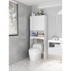61.8in Over The Toilet Bathroom Space Saver Shelf, Bathroom Storage Cabinet Organizer, White - 3 of 4