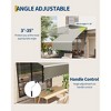 Manual Retractable Awning 118"x96" - Heavy Duty Aluminum Frame & 280g Waterproof Polyester Fabric for Patio, Deck, Porch - 4 of 4