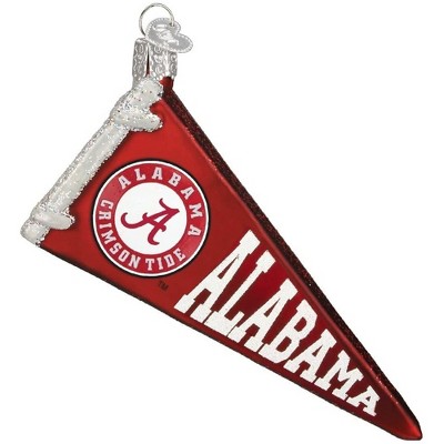 Old World Christmas 60106 Glass Blown Alabama Pennant Ornament