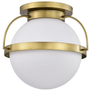 Nuvo Lighting Lakeshore 1 - Light Flush Mount in  Natural Brass - 1 of 4