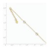 Black Bow Jewelry 14k Two-Tone Gold Adjustable Oval Chain and Wavy Circle Anklet, 9 Inch - image 2 of 4