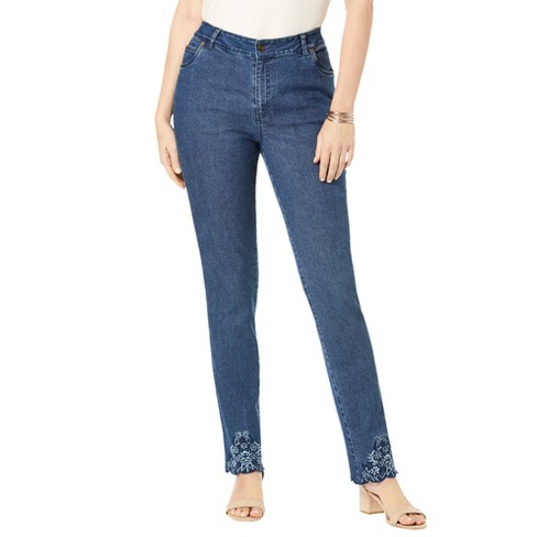 Jessica London Women’s Plus Size True Fit Straight Leg Jeans, 20 - Blue ...