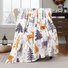 Christmas Throw Blanket Winter Snowflake Christmas Tree Blankets Ultra Soft Farmhouse Pine Tree Flannel - 4 of 4