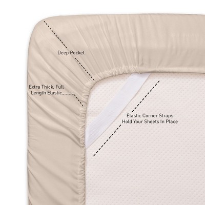 Beige Queen Ultra Soft Microfiber 4-Piece Sheet Set