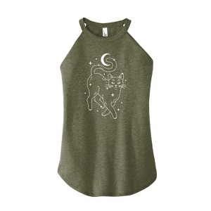 Women's - Instant Message - Star Cat Graphic High Neck Tank - 1 of 4
