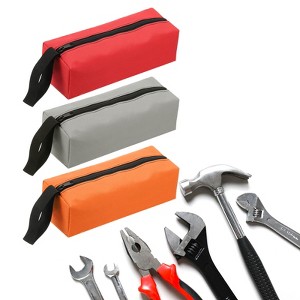 Unique Bargains Oxford Cloth Multi-Purpose Organizing Zipper Electrician Tool Bags 3 Pcs - 1 of 4