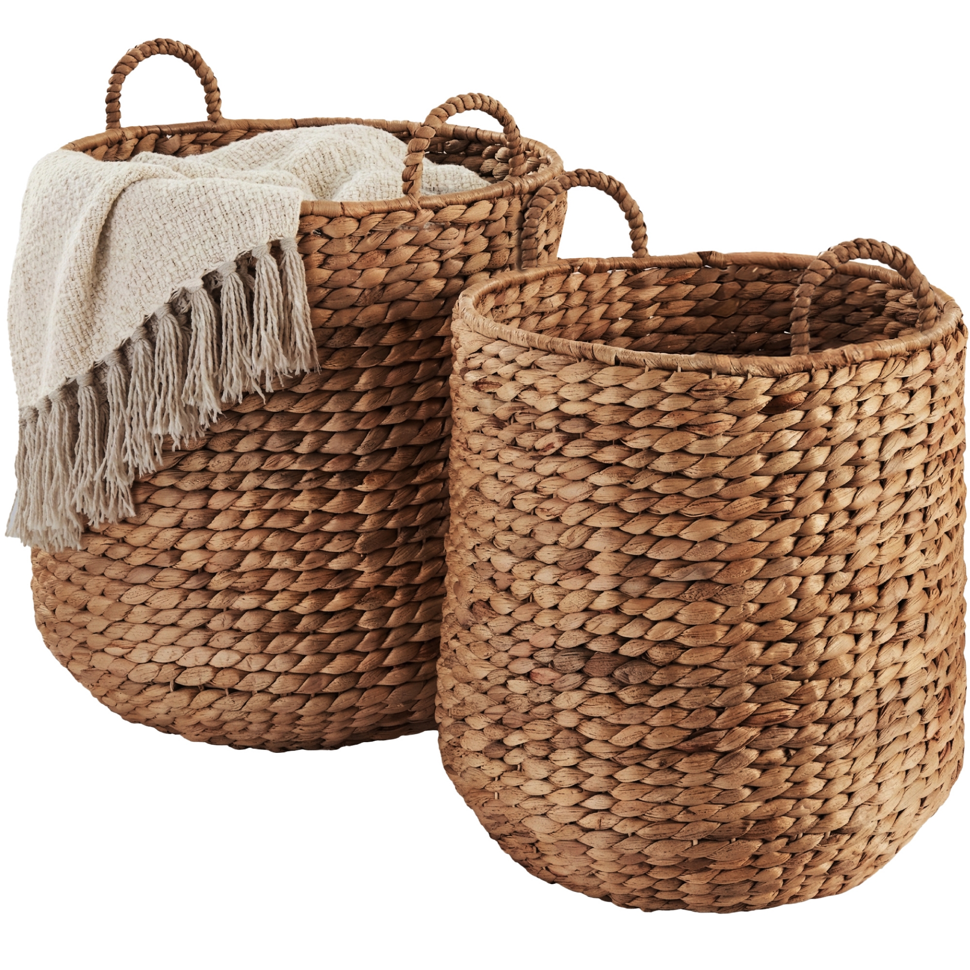 2-Piece Round Nesting Baskets W/Handles