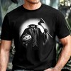 Headless Horseman Spooky Portrait T-Shirt, Horror Villain Theme Halloween Tee Black M - 4 of 4