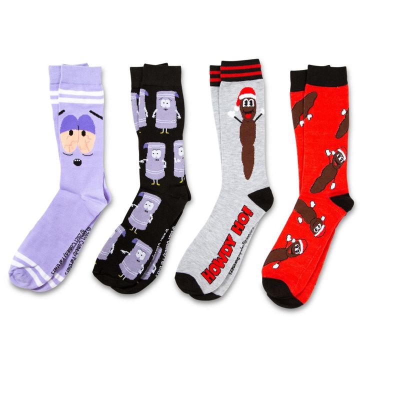 Hypnotic Socks South Park Towelie and Mr. Hankey Crew Socks Gift Set | Set of 4, 2 of 8