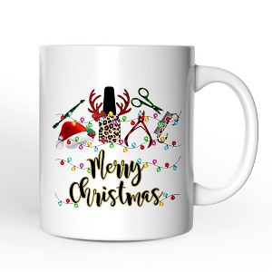 Nail Tech Buffalo Plaid Christmas Mug, Pedicure Gift (Non-Custom Only)| OrnamentallyYou - 1 of 4