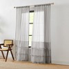 Georgette Sheer Window Curtain Panels Pair - 3 of 4